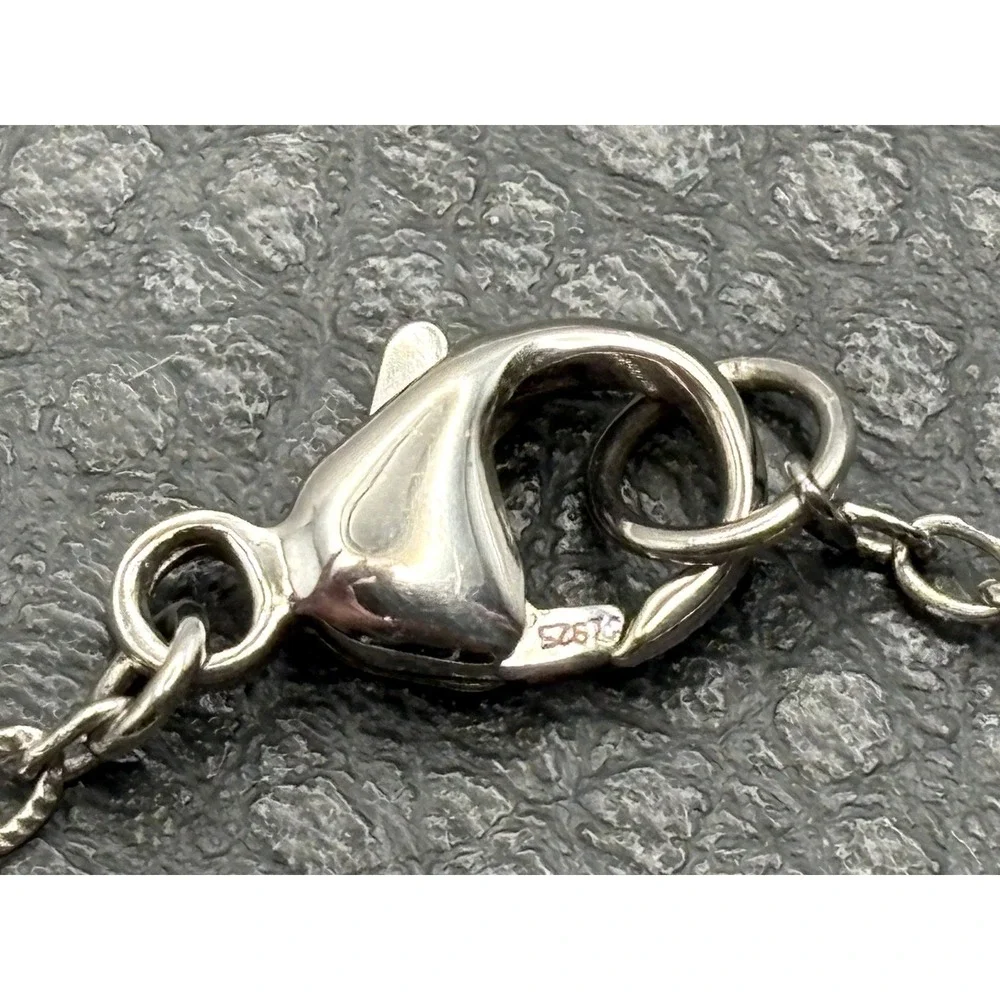 Sterling Silver Iridescent Peacock Coin Pearl Station Necklace 35